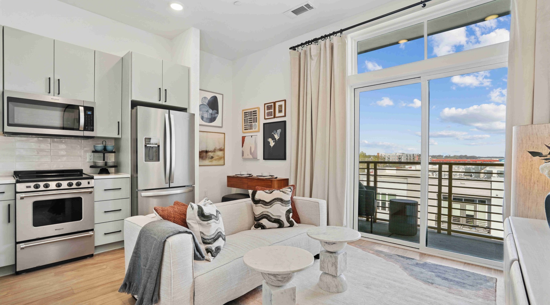 kitchen with living room kitchen with living room